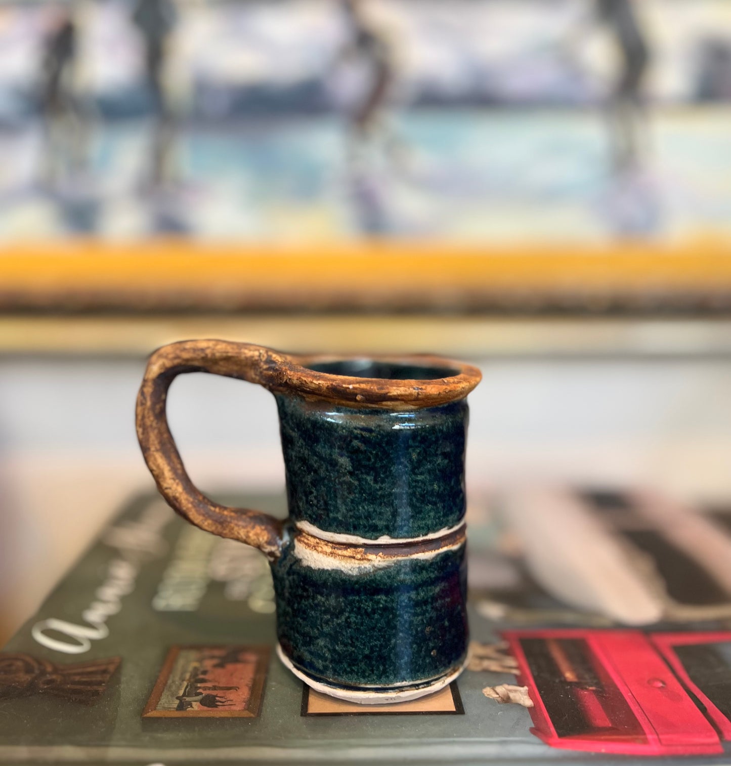 Handmade Dark Pottery Mug