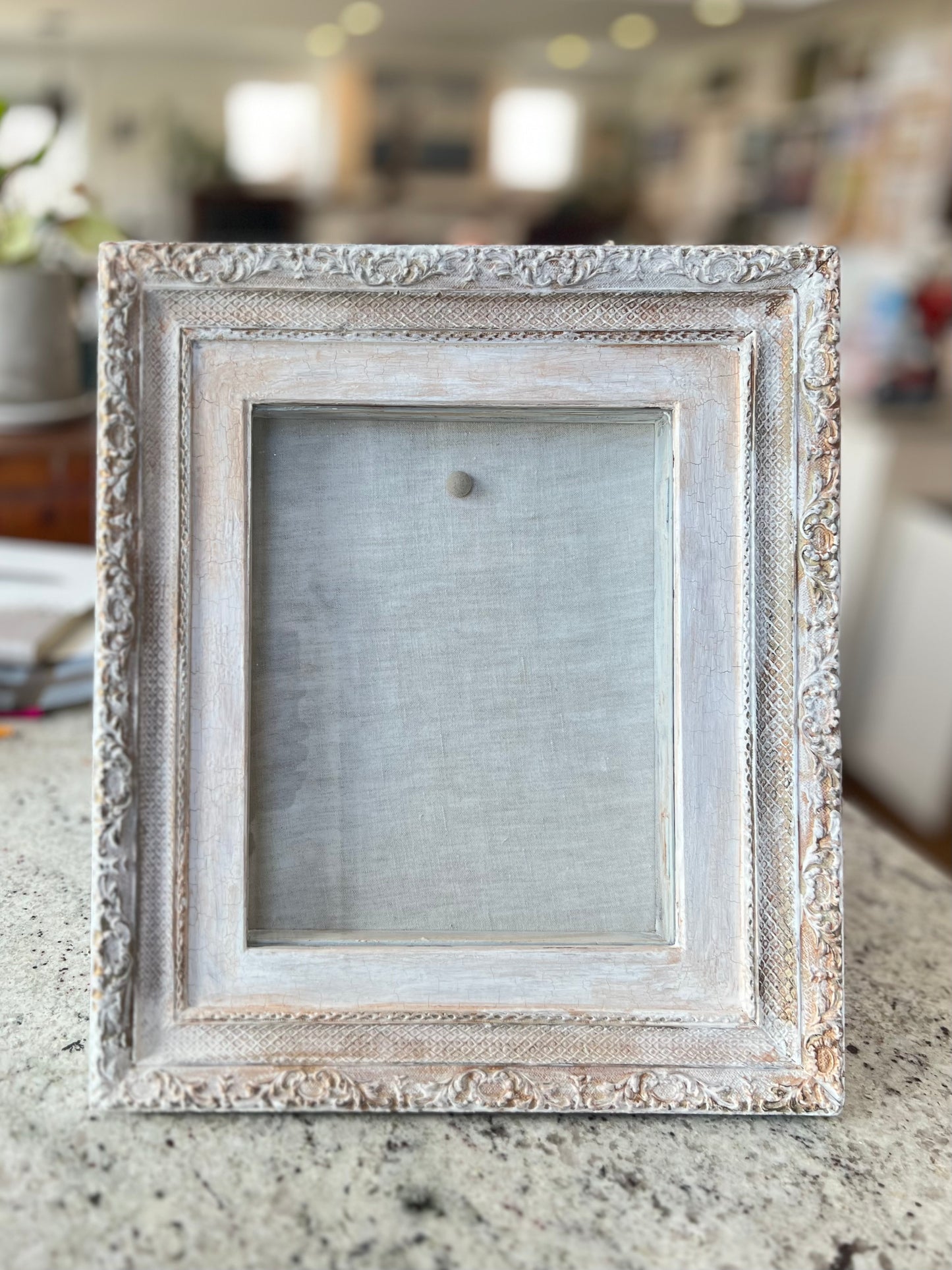 Antique Frame Shadow Box with Closing Door