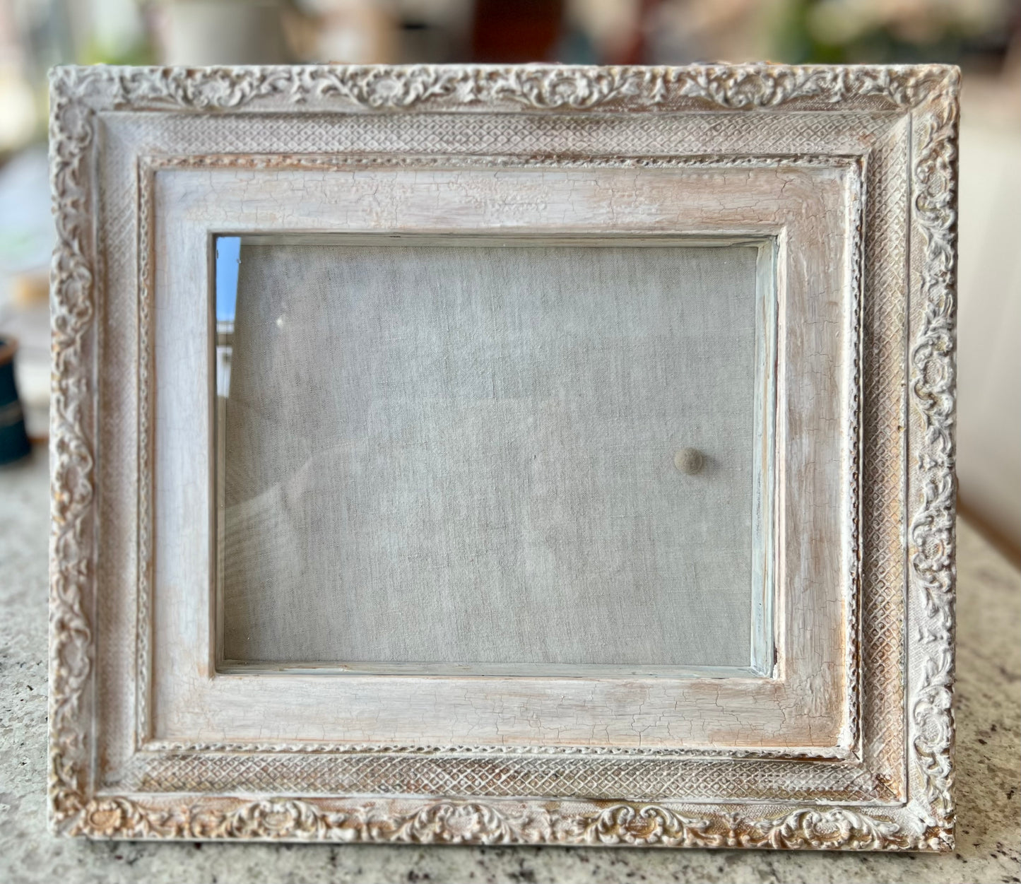 Antique Frame Shadow Box with Closing Door