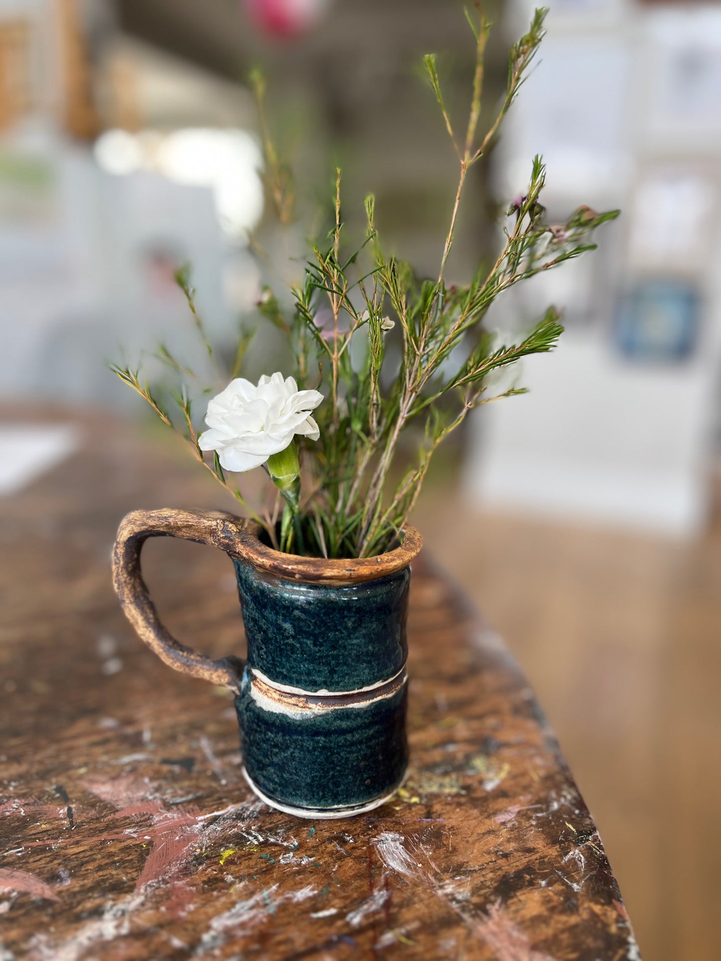 Handmade Dark Pottery Mug