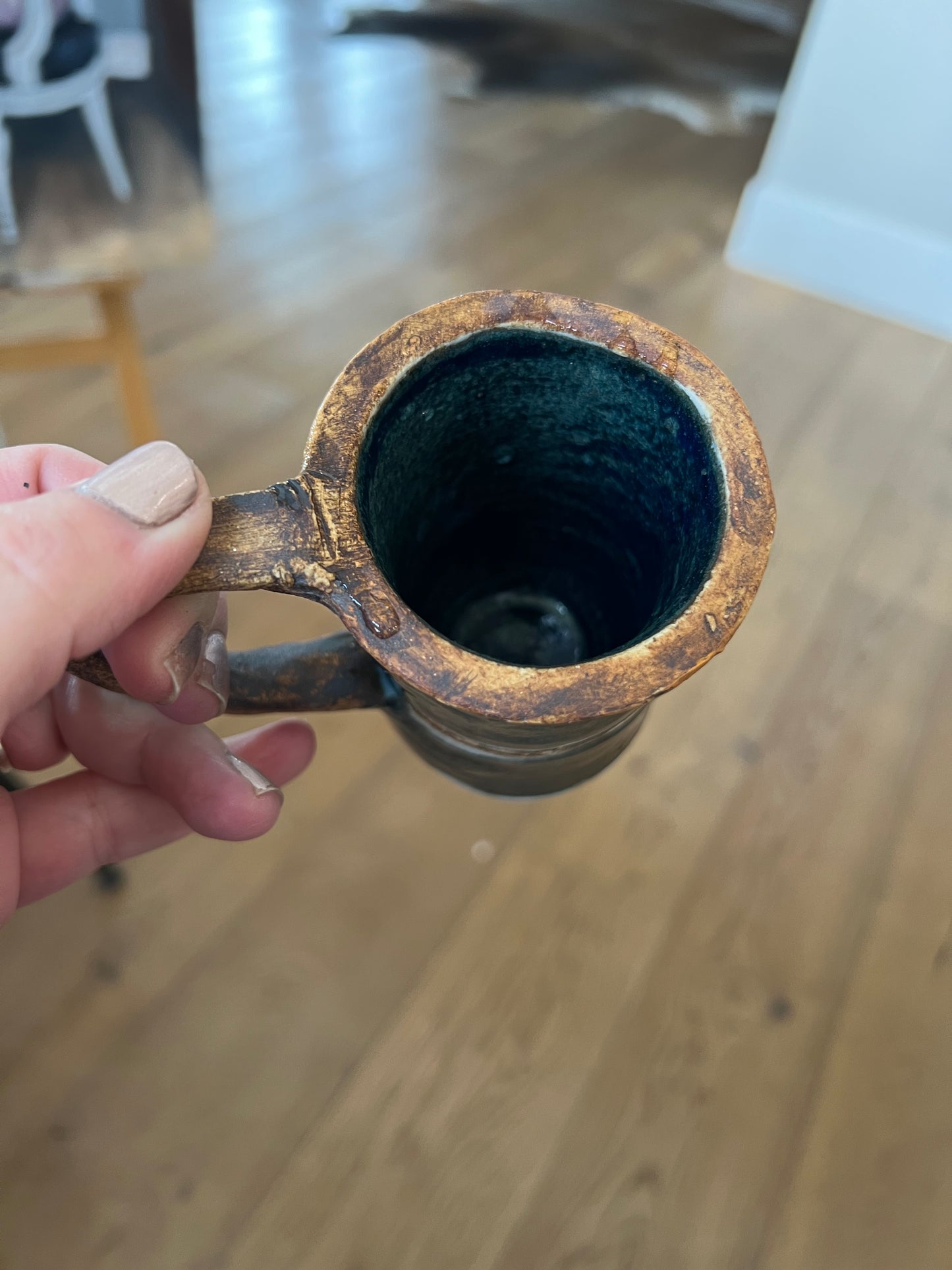 Handmade Dark Pottery Mug