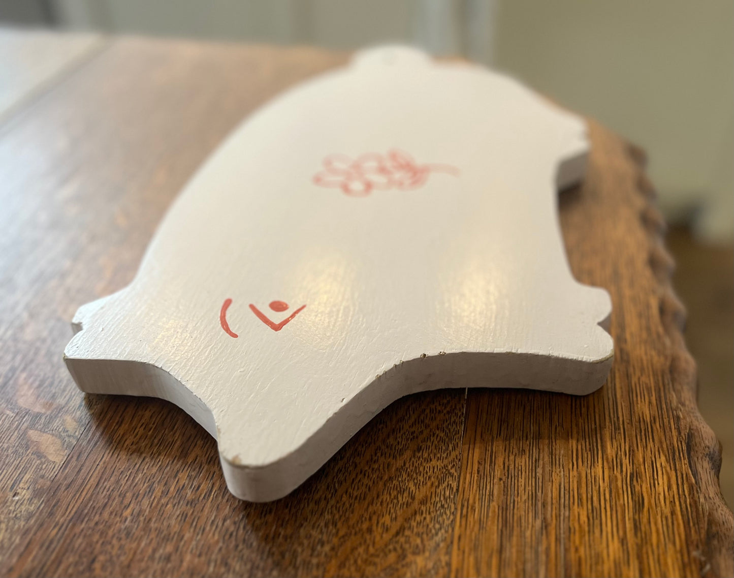 Handmade Pastel Pig Cutting Board