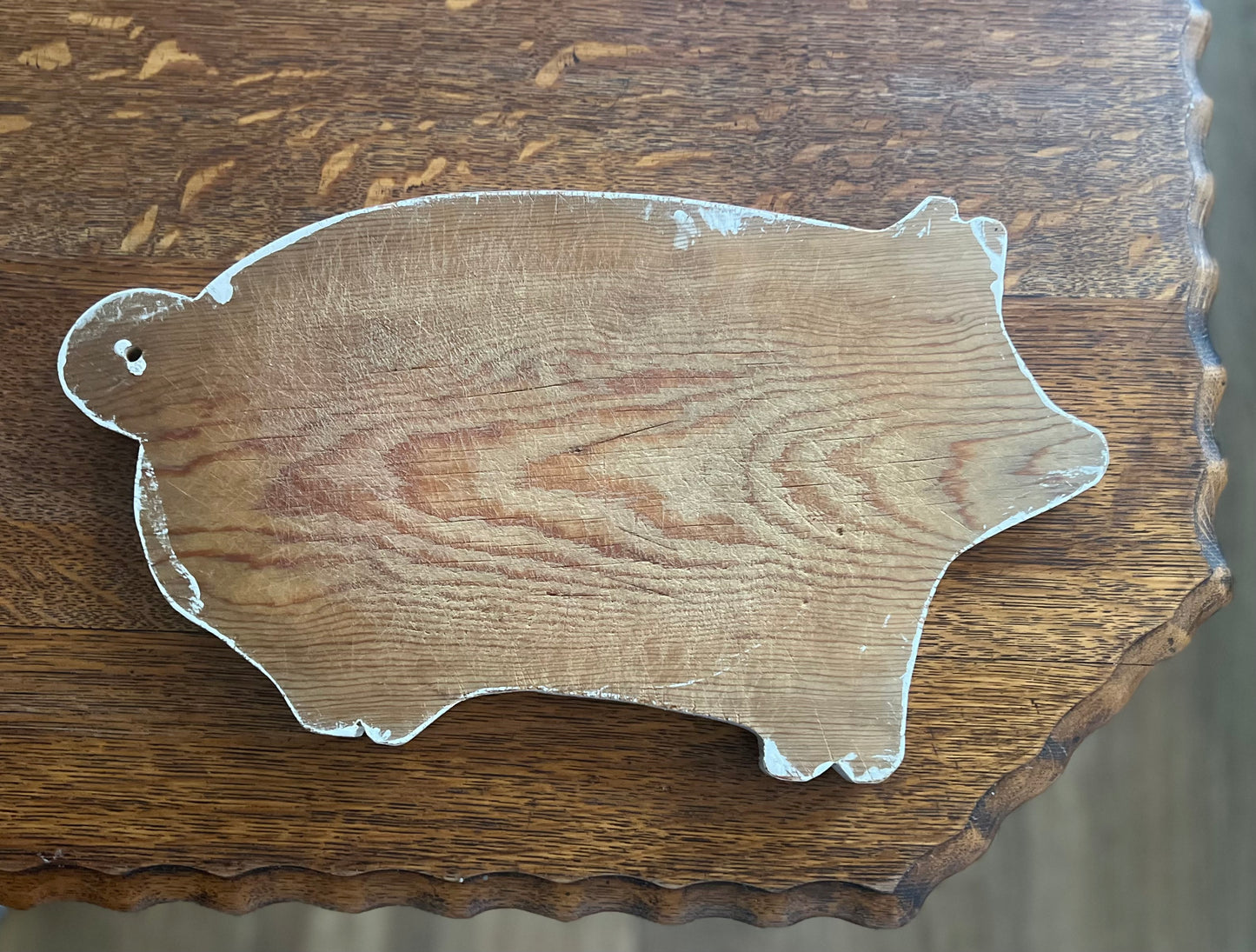 Handmade Pale Pink Pig Cutting Board