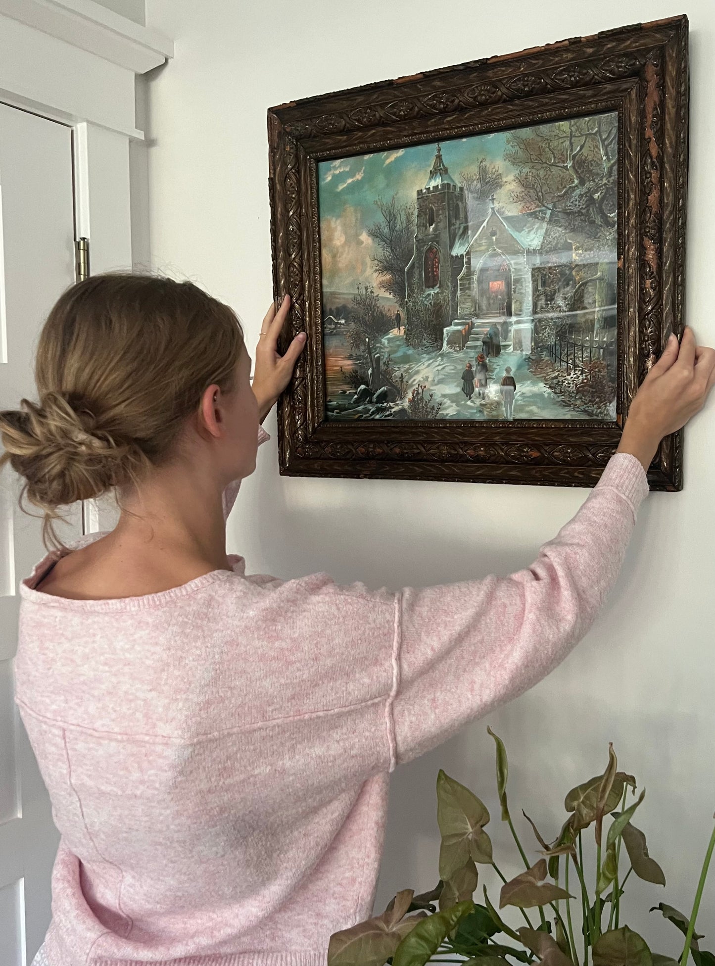 Moody, Broody Antique Print and Frame