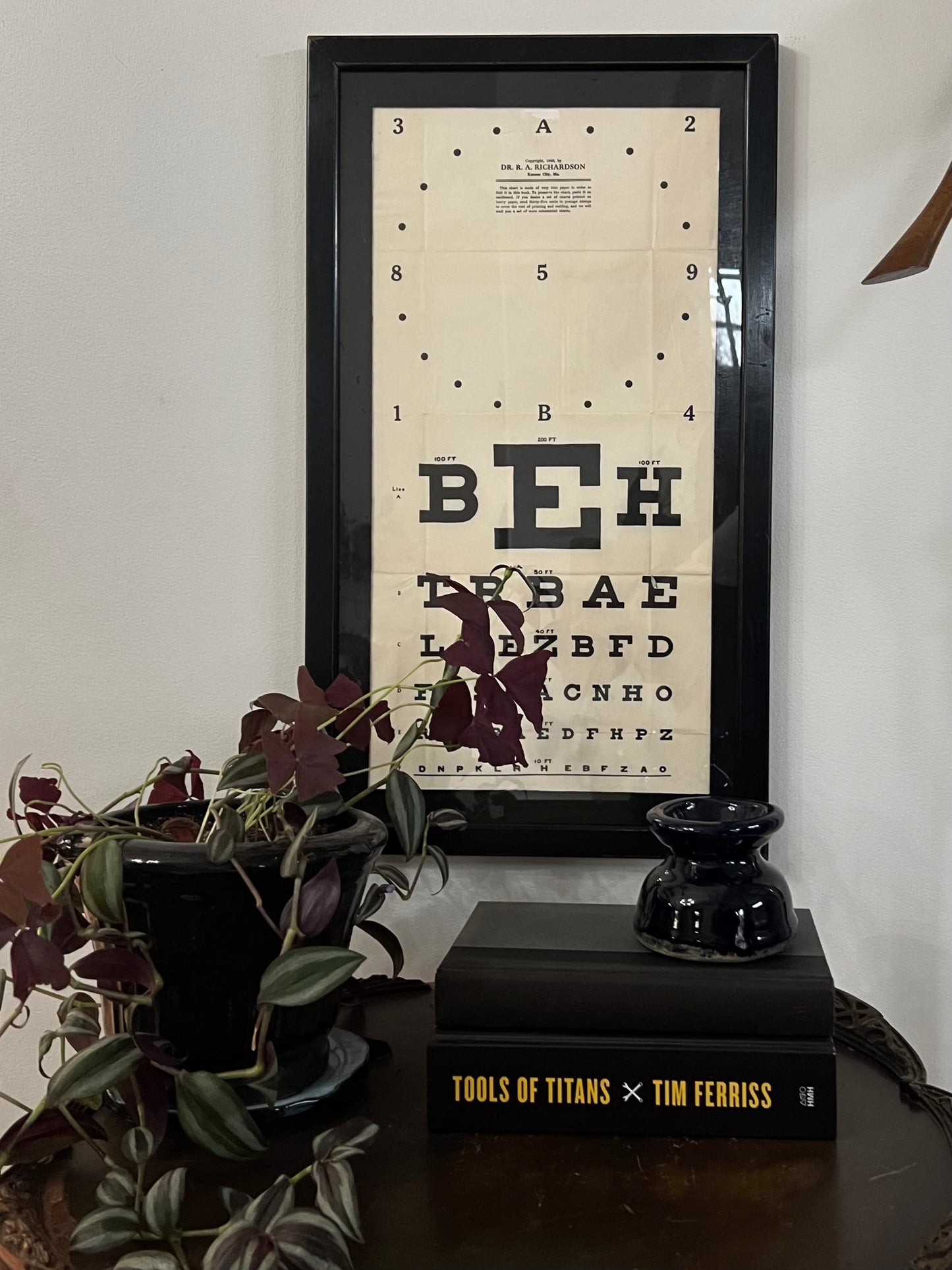 "Eye See You," 15x25.5 Framed Vintage Eye Chart