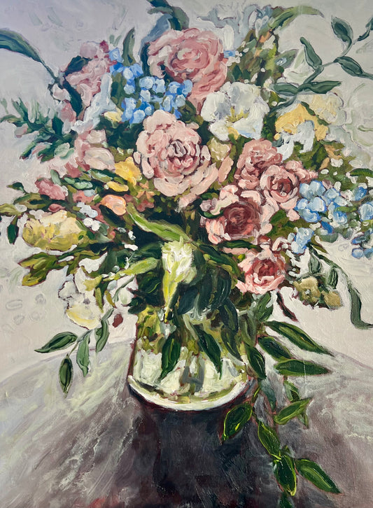 "Birthday Blooms" 11x 14 Oil on Canvas, unframed
